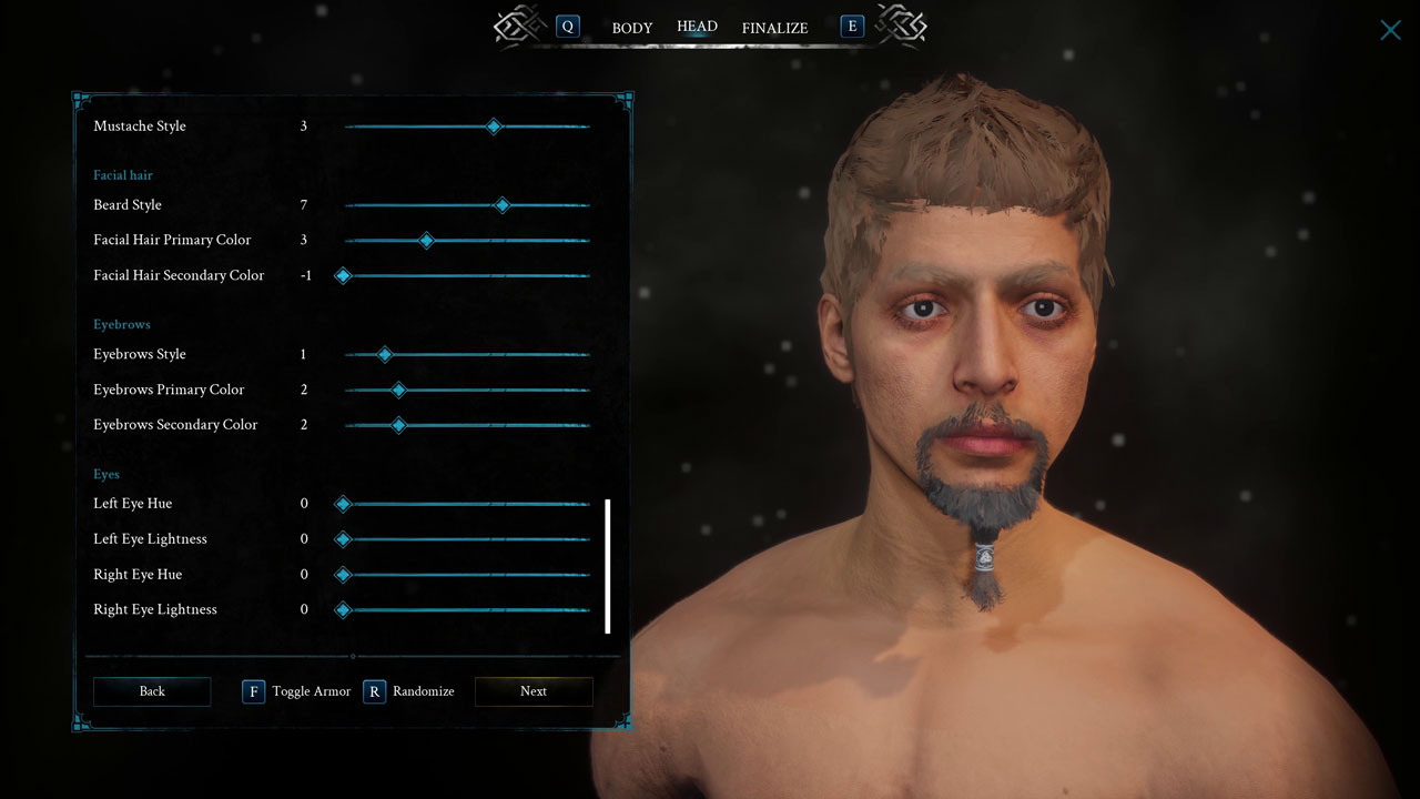 Bellwright character creator male